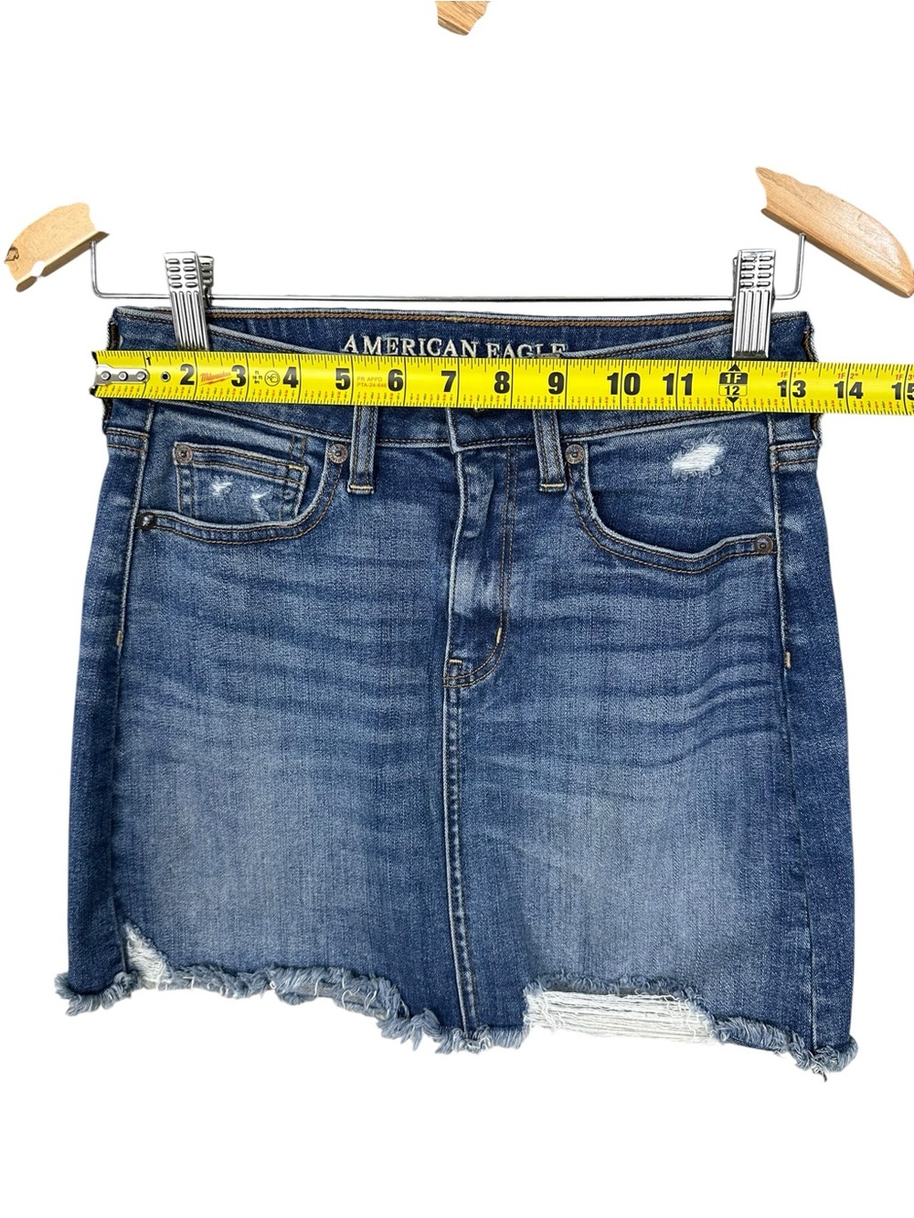American Eagle Outfitters Super Stretch Womans Size 2 Skirt 5 Pockets Distressed - Picture 6 of 6